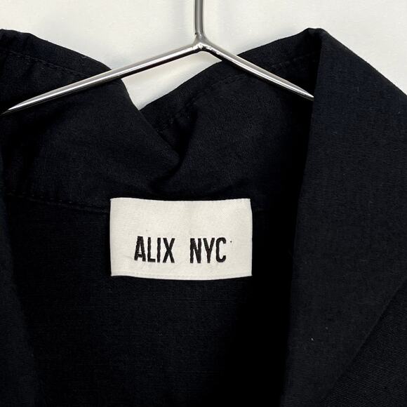 Alix NYC Clay Shirt Dress Black Mini Button Down Medium Revolve LBD - Picture 3 of 15